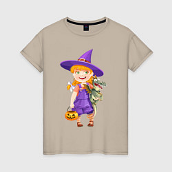 Женская футболка Ведьма малолетка - halloween