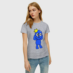 Футболка хлопковая женская Rainbow Friends, цвет: меланж — фото 2