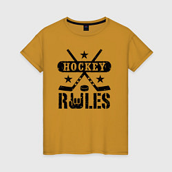 Женская футболка Хоккей рулит