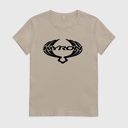 Футболка хлопковая женская SsangYong Kyron, цвет: миндальный