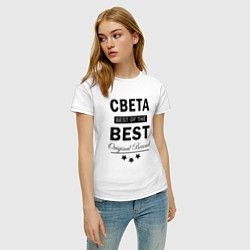 Футболка хлопковая женская Света best of the best, цвет: белый — фото 2