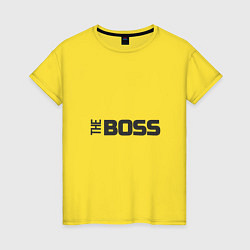 Футболка хлопковая женская THE BOSS, цвет: желтый
