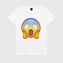 Женская футболка Эмодзи - страх