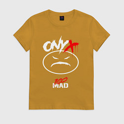 Футболка хлопковая женская 100 Mad - Onyx, цвет: горчичный