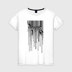 Женская футболка Зебра - штрих код