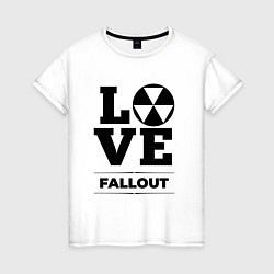 Футболка хлопковая женская Fallout love classic, цвет: белый