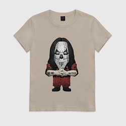 Футболка хлопковая женская Seven slipknot, цвет: миндальный