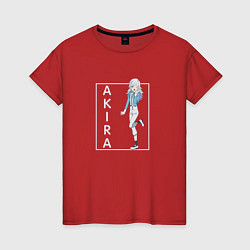 Футболка хлопковая женская Акира арт - Инцидент Кэмоно, цвет: красный