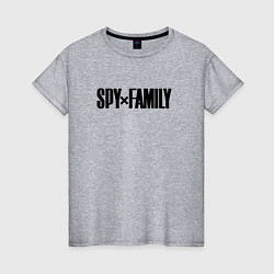 Футболка хлопковая женская Spy Family - Logo, цвет: меланж