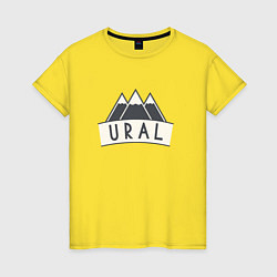 Футболка хлопковая женская URAL, цвет: желтый