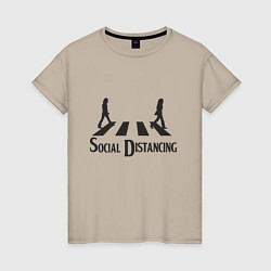 Женская футболка Социальная дистанция