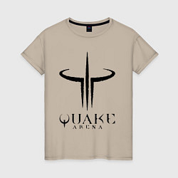 Футболка хлопковая женская Quake III arena, цвет: миндальный