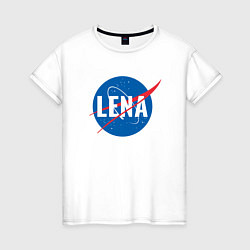 Футболка хлопковая женская Лена в стиле NASA, цвет: белый