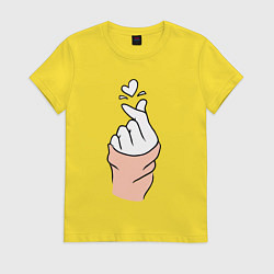 Футболка хлопковая женская Hand click, цвет: желтый