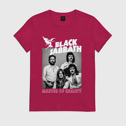 Футболка хлопковая женская Black Sabbath rock, цвет: маджента