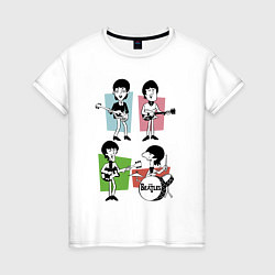 Женская футболка The Beatles - drawing - sketch