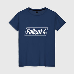 Футболка хлопковая женская Fallout 4 - computer game - action, цвет: тёмно-синий