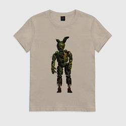 Футболка хлопковая женская Springtrap, цвет: миндальный