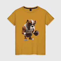 Женская футболка Собака чемпион по боксу