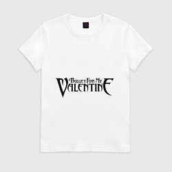 Футболка хлопковая женская Bullet for my Valentine, цвет: белый