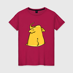 Женская футболка Желтый слон обиделся