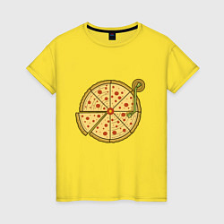 Женская футболка Vinyl pizza