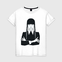 Женская футболка Wednesday Addams портрет