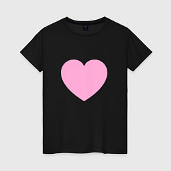 Женская футболка Большое розовое сердечко