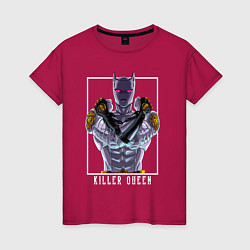 Футболка хлопковая женская Killer Queen anime, цвет: маджента