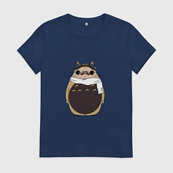 Футболка хлопковая женская Тоторо Порко Россо, цвет: тёмно-синий