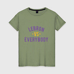 Женская футболка Леброн против всех