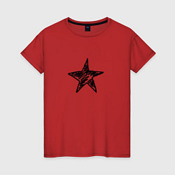 Женская футболка Черная звезда