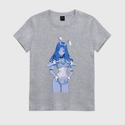 Футболка хлопковая женская Ранни зайчик - Elden Ring, цвет: меланж