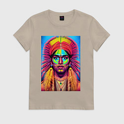 Женская футболка Индеец в стиле поп-арт