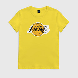 Футболка хлопковая женская Kobe Bryant laking, цвет: желтый