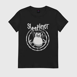 Футболка хлопковая женская Sleepknot, цвет: черный