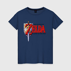 Футболка хлопковая женская The Legend of Zelda game, цвет: тёмно-синий