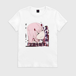 Футболка хлопковая женская Anime X Girl, цвет: белый