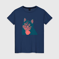 Женская футболка Vintage pixel cat