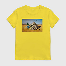 Футболка хлопковая женская Апофеоз ANIMAX, цвет: желтый