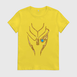 Футболка хлопковая женская Mass Effect Garrus, цвет: желтый