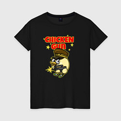 Женская футболка Chicken Gun - игра