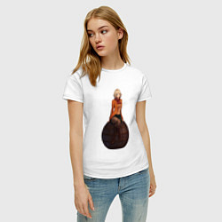 Футболка хлопковая женская Эшли из Resident evil, цвет: белый — фото 2