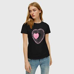 Футболка хлопковая женская Everythings nice, цвет: черный — фото 2
