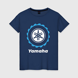 Футболка хлопковая женская Yamaha в стиле Top Gear, цвет: тёмно-синий