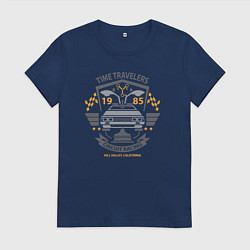 Футболка хлопковая женская Путешественники во времени, цвет: тёмно-синий