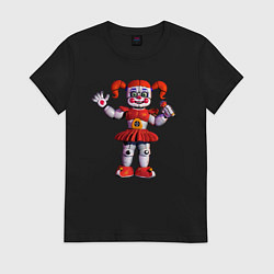 Футболка хлопковая женская Circus Baby, цвет: черный