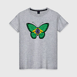 Женская футболка Бразилия бабочка