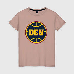 Футболка хлопковая женская Den basketball, цвет: пыльно-розовый