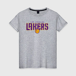 Футболка хлопковая женская Team Lakers, цвет: меланж